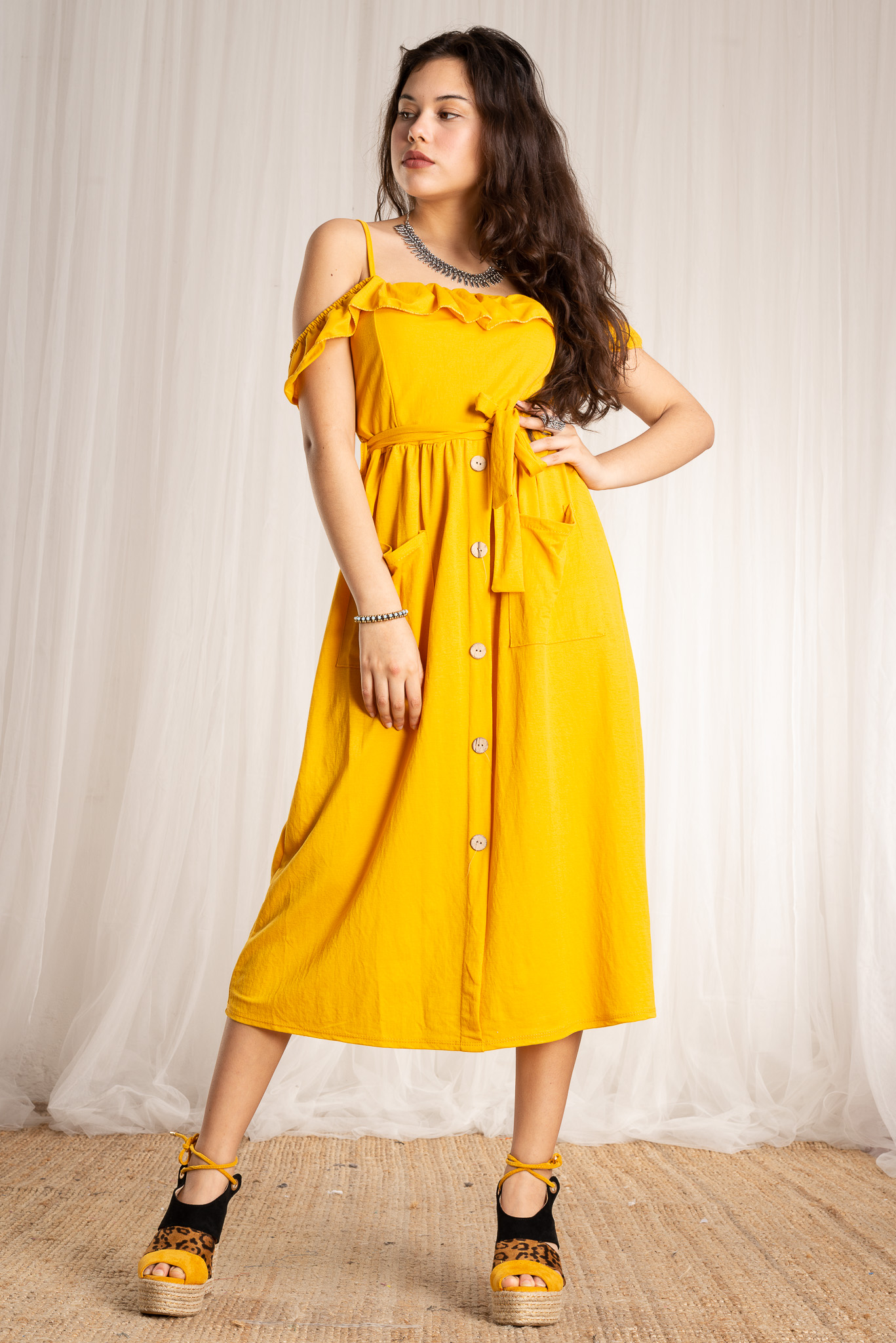 Mirabelle Un Hombro Gasa Vestido Con Tirante Flores Regencia Tallas Grandes main image 1