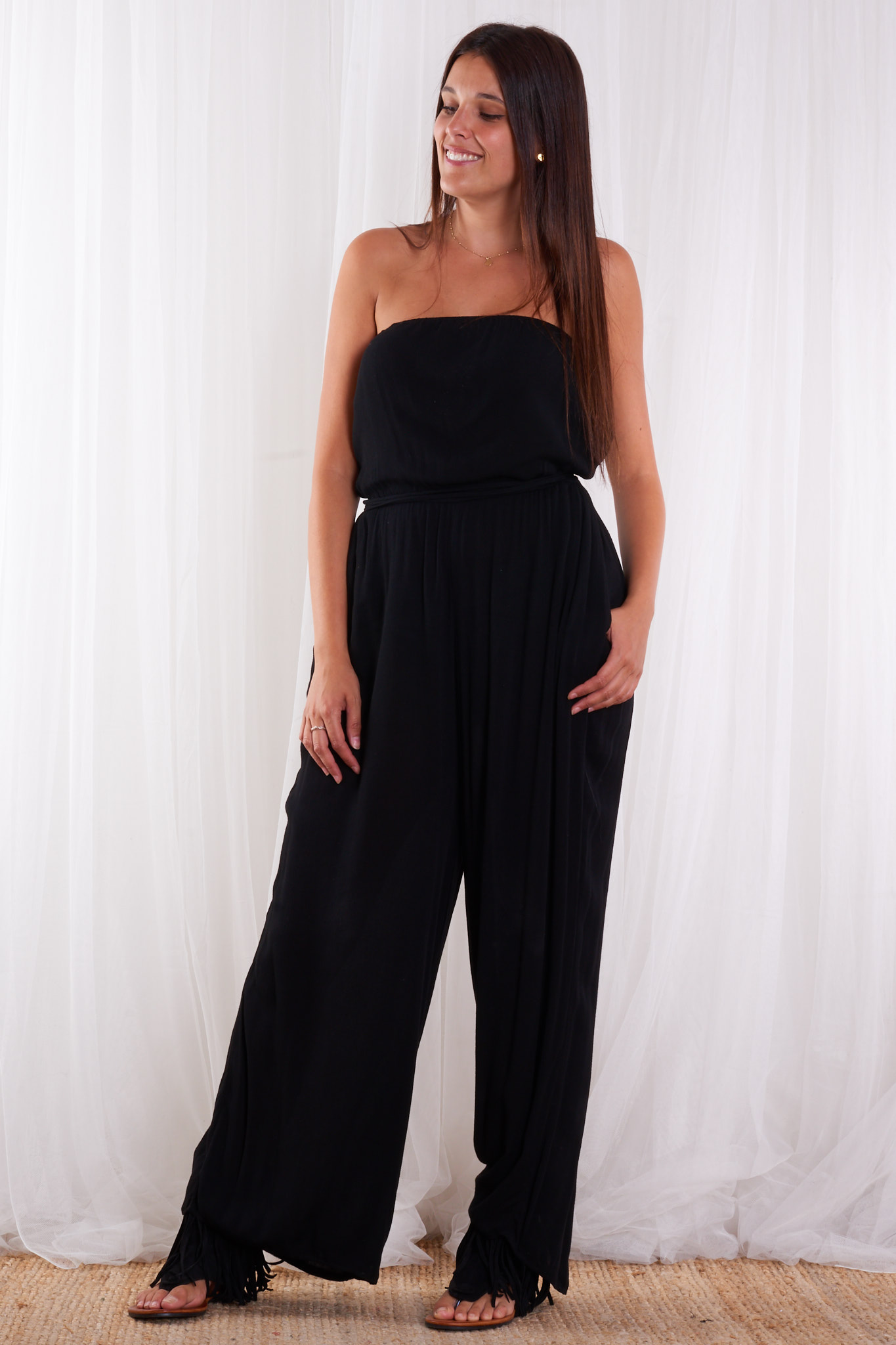 vestido mono cuadros mujer