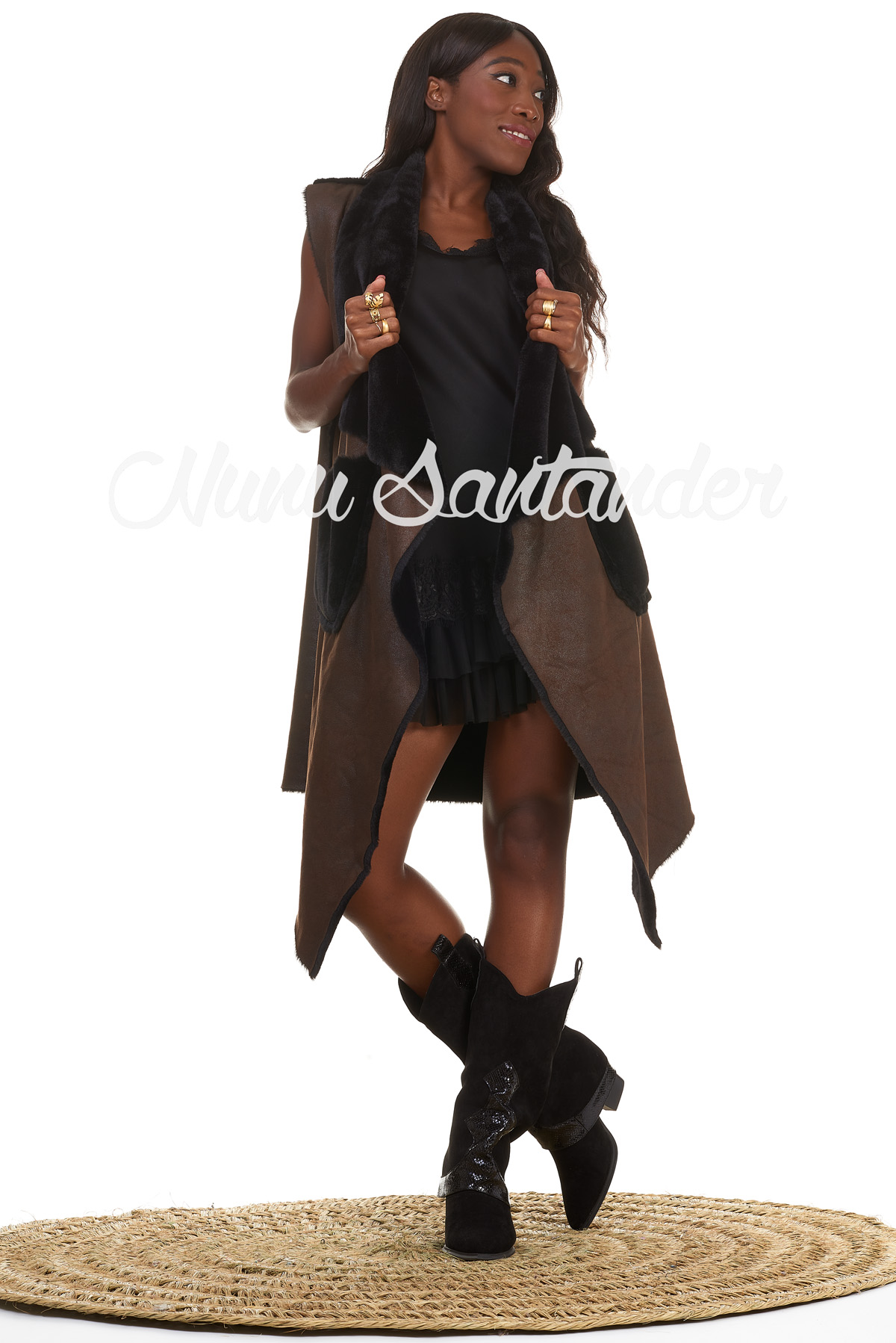 Chaleco reversible de peluche Condado Nunu Santander