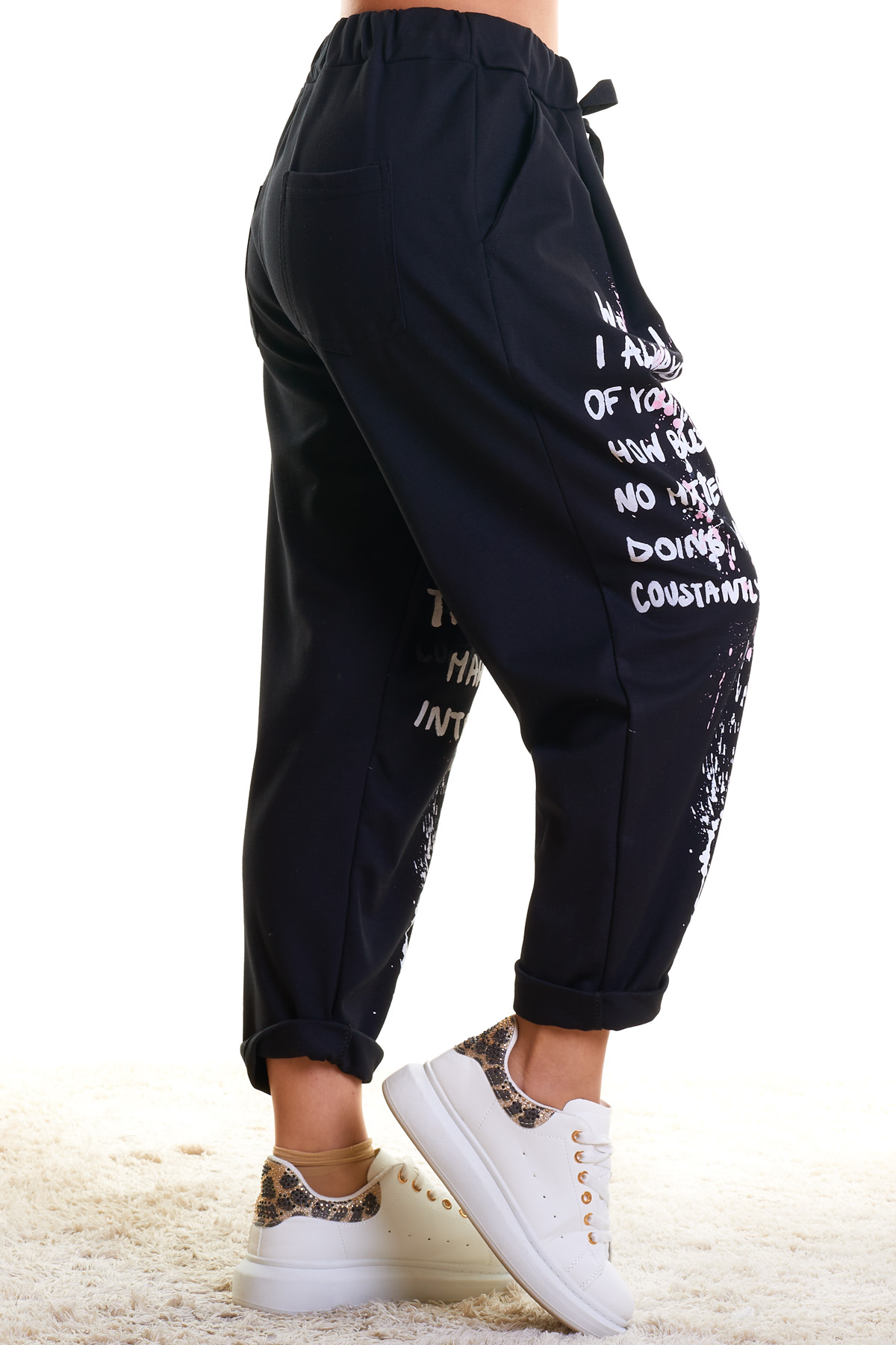 Pantalón Corto Eunia en Micro Polka Negro