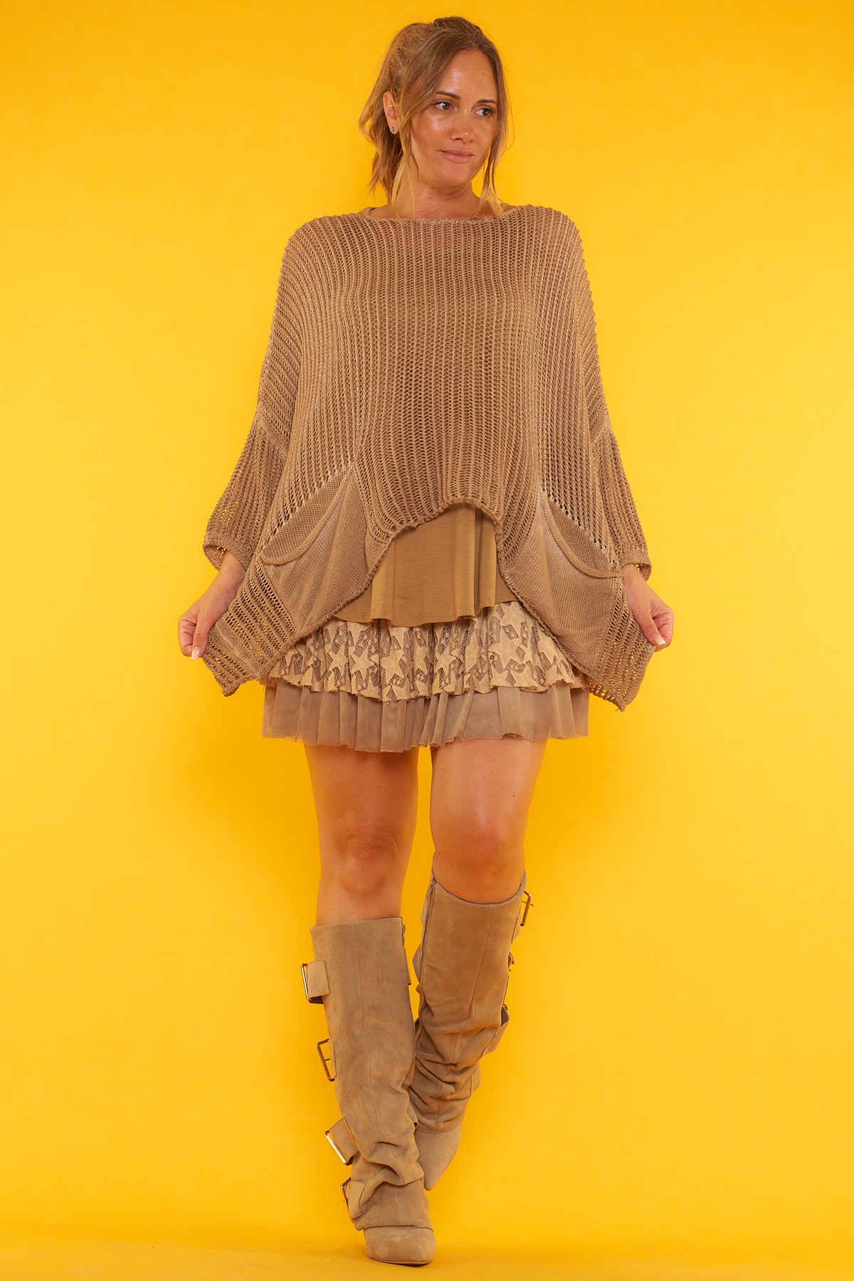 Jersey Calado Manga Murciélago Crista