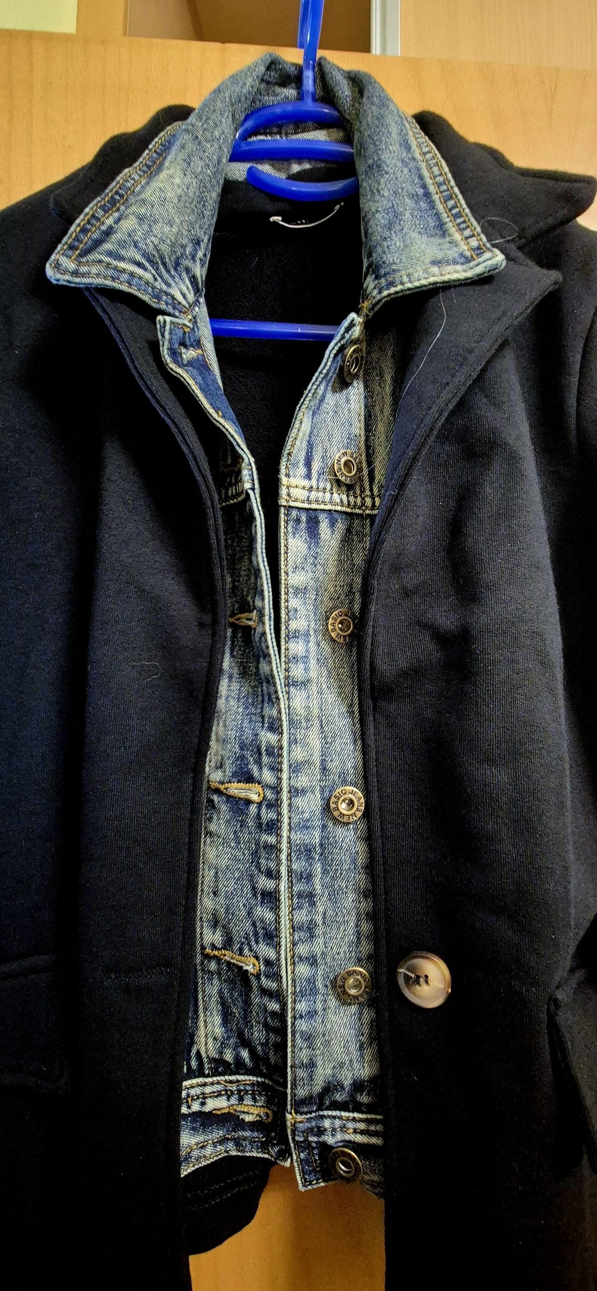 Chaqueta Celeste Negro photo review