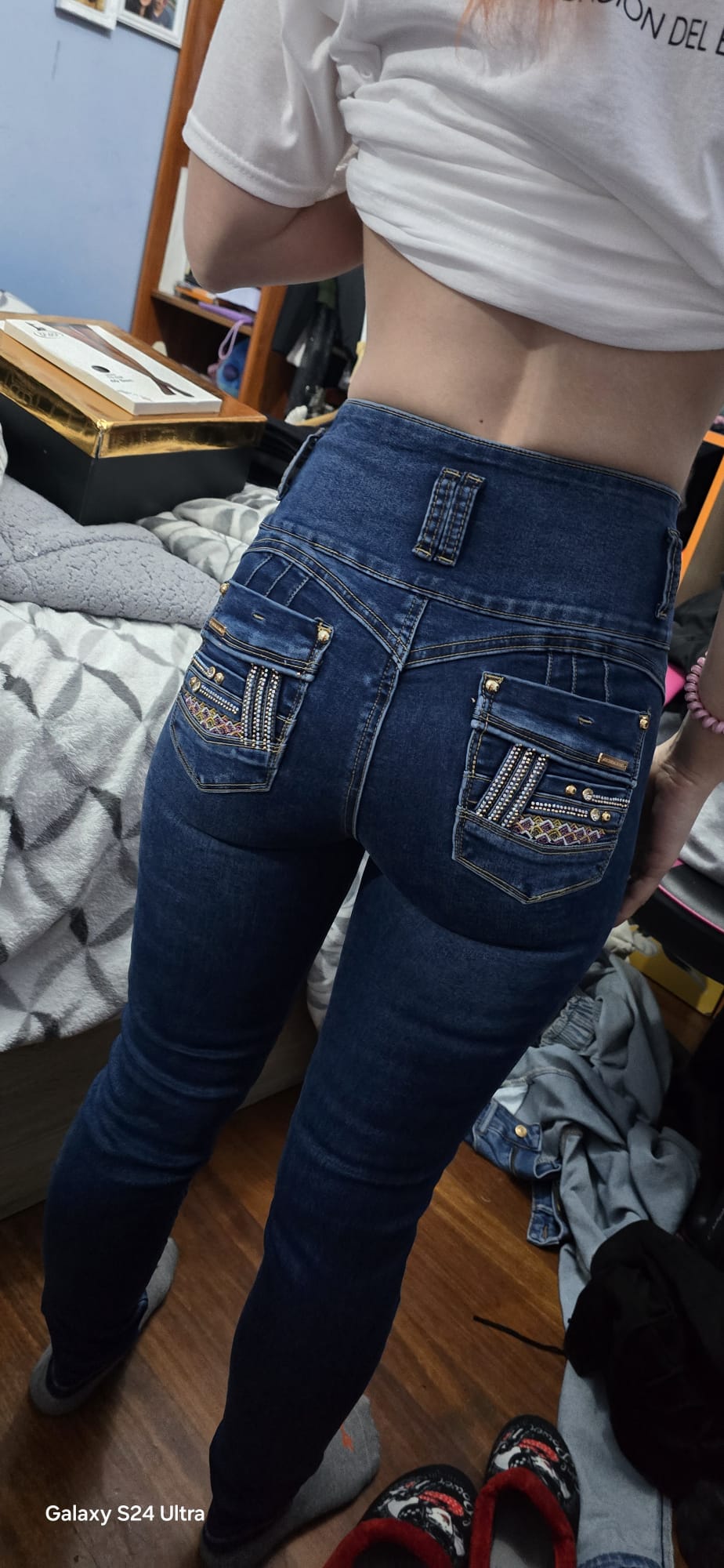 Pantalón Vaquero Con Strass Laris Azul Jean photo review