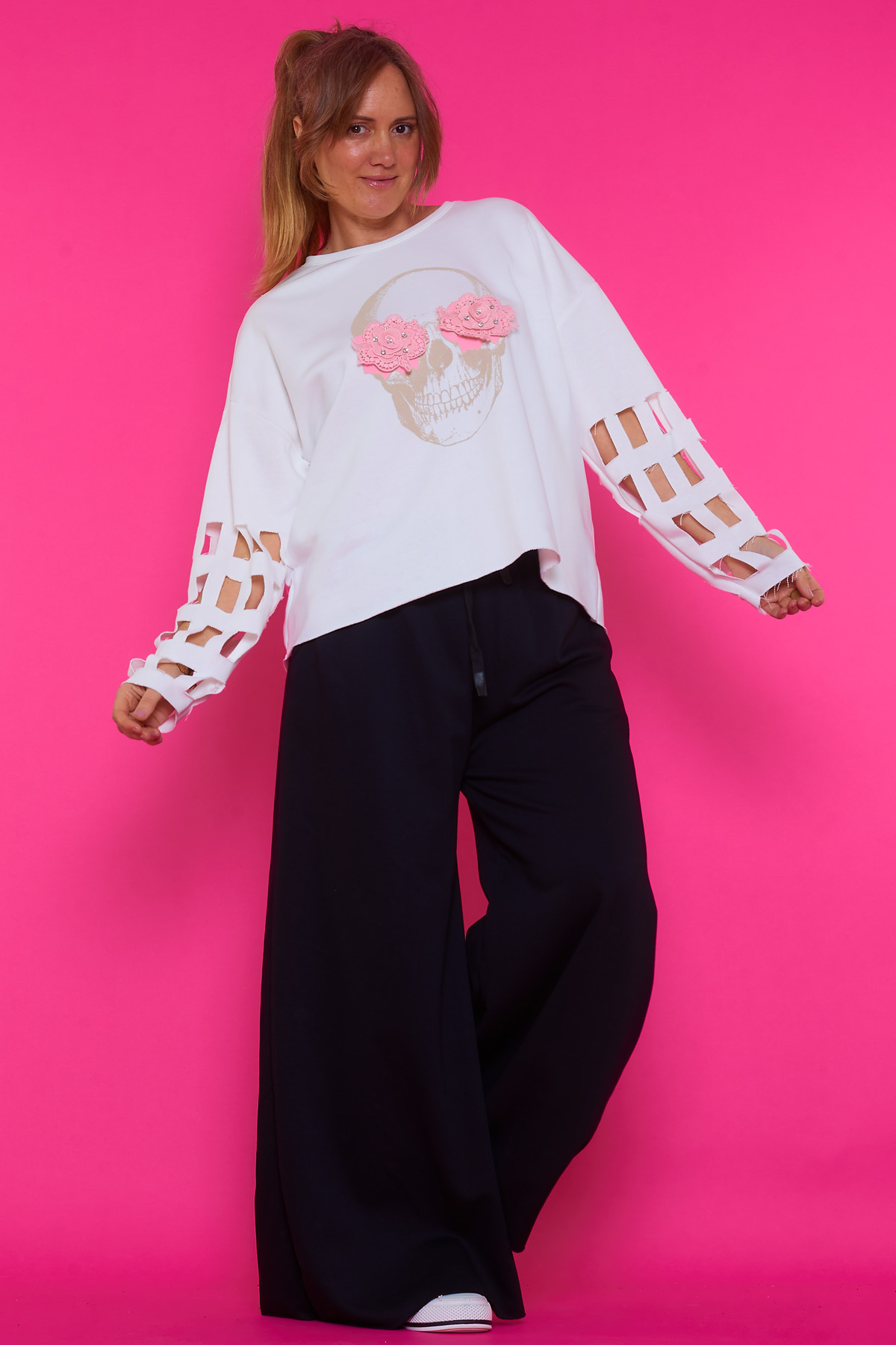 Sudadera Estampada Con Strass Lorenzo