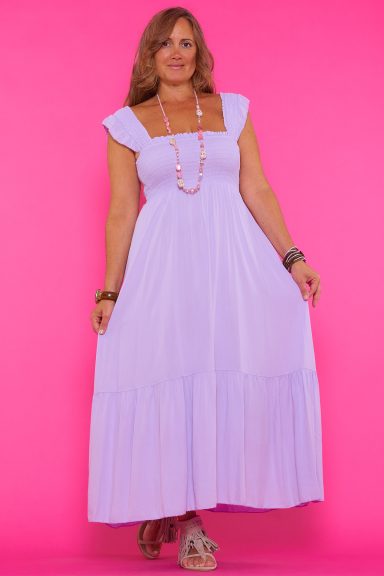 Vestido largo smock Rabax Descubre el vestido Rabax, tu aliado boho-chic perfecto. Con su diseño smock y silueta fluida, te sentirás cómoda y radiante en cualquier ocasión. ¡Imprescindible!