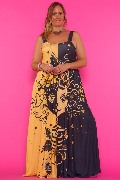Vístete con estilo y comodidad con el Vestido Lorena 65. Su corte maxi y estampado vibrante te hará brillar. Ideal para un look boho-chic sin esfuerzo.