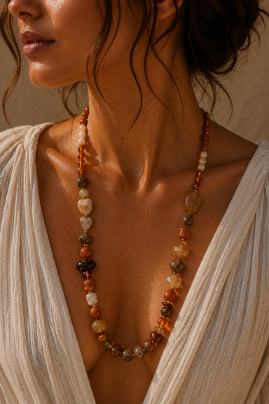 Descubre el colgante Piprave de Nunu Santander, un accesorio boho-chic con abalorios que transformará tus looks. Ideal para cualquier ocasión, añade elegancia y estilo.